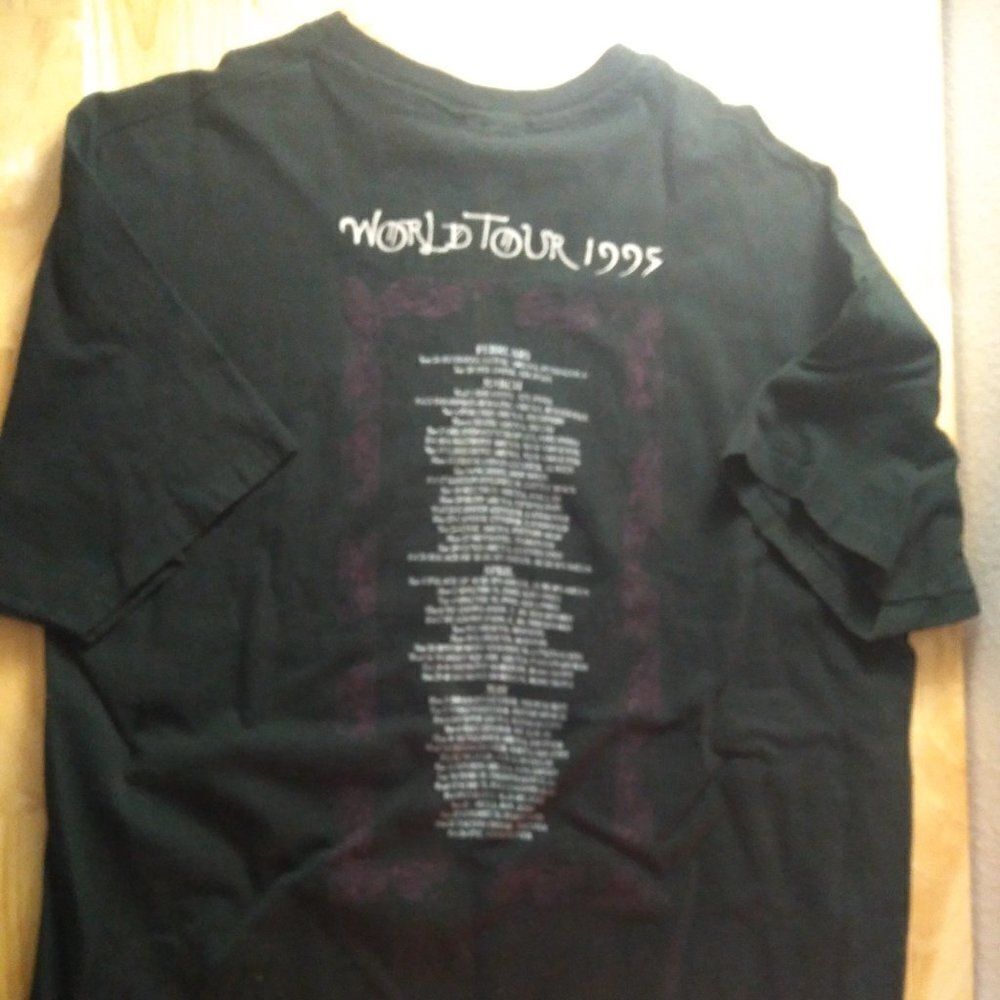 Vintage Jimmy Page Robert Plant No Quarter 1995 World Tour T-Shirt - Picture 8 of 10